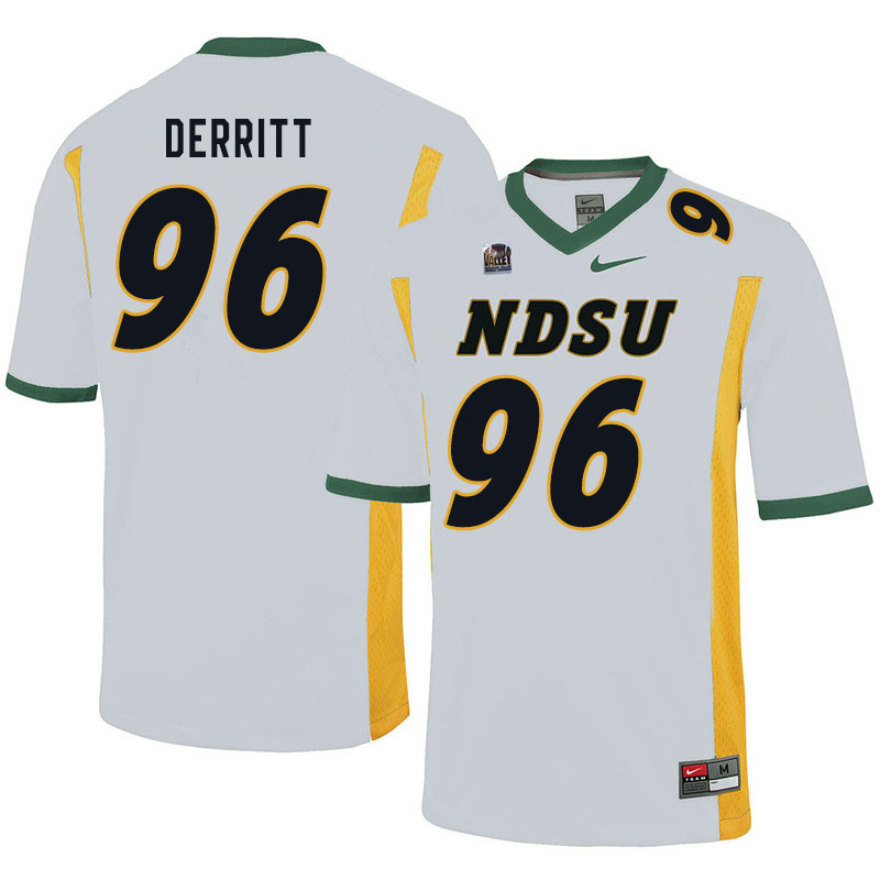 Men #96 Javier Derritt North Dakota State Bison College Football Jerseys Sale-White